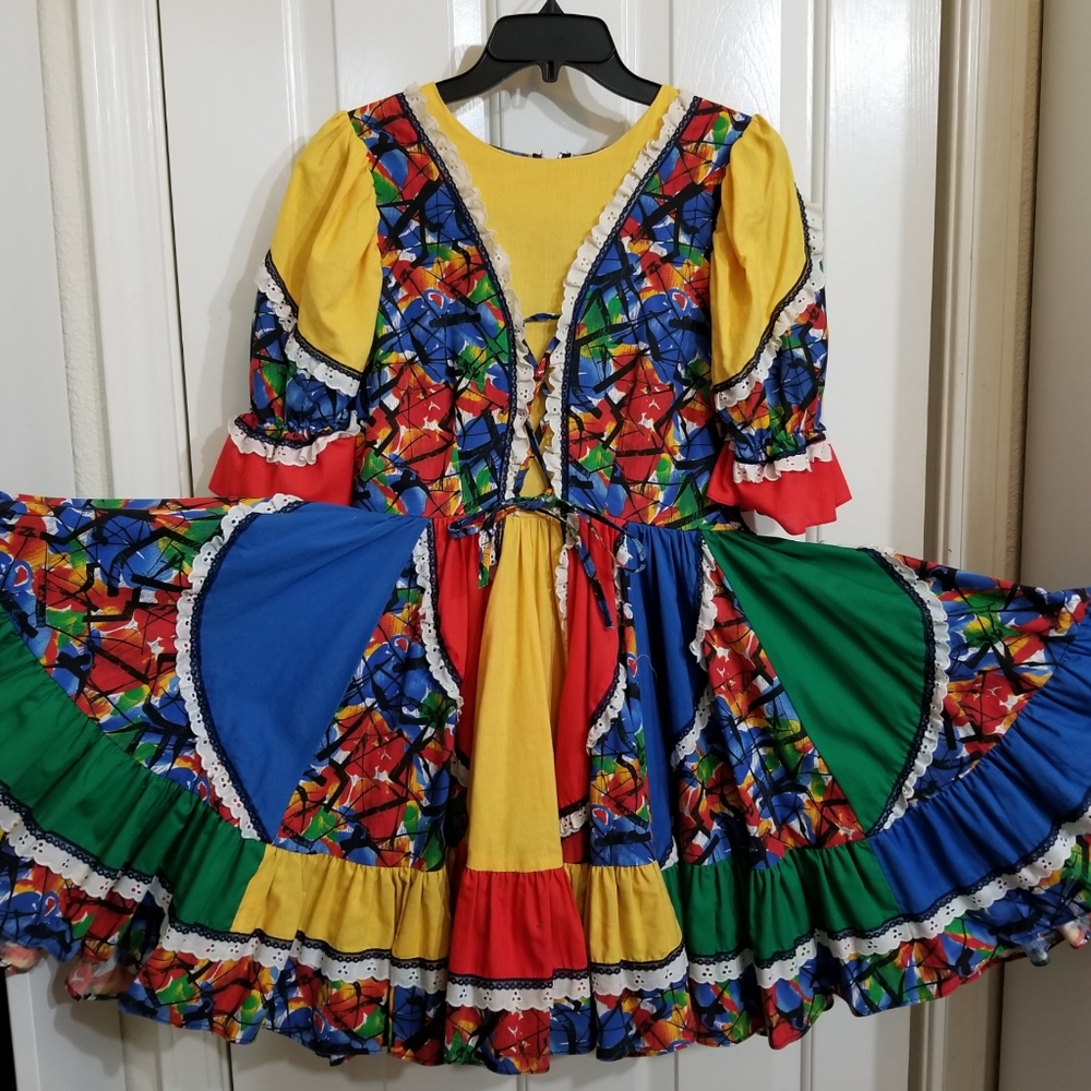 Vintage colorful dress - Picture 4 of 8